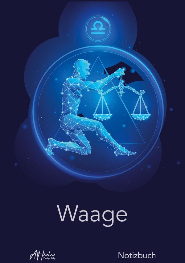 Sternzeichen Waage Notizbuch | Designed by Alfred Herler (Buch)