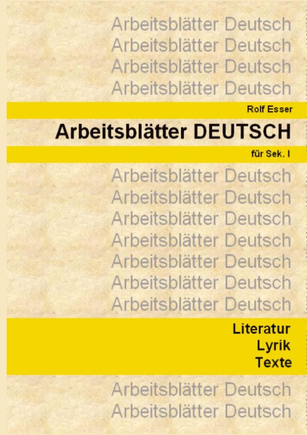 Arbeitsblätter DEUTSCH - Rolf Esser (Buch)
