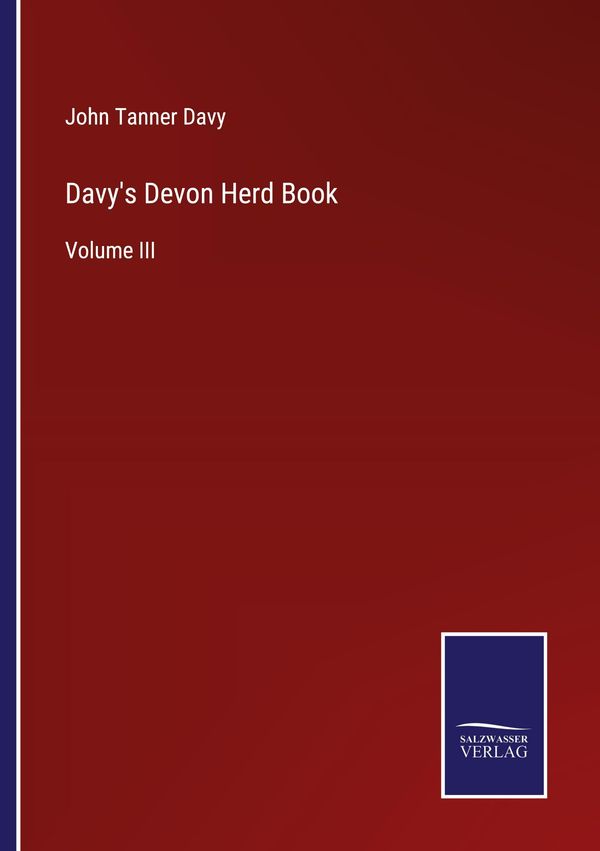 Davys Devon Herd Book - John Tanner Davy (Buch)