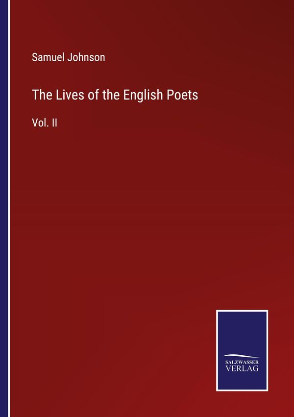 The Lives of the English Poets - Samuel Johnson (Buch)