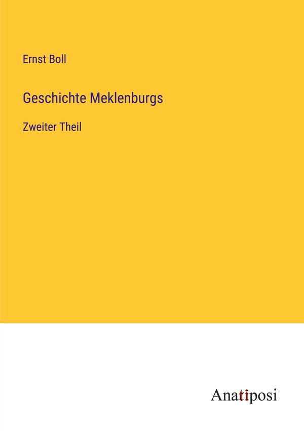 Geschichte Meklenburgs - Ernst Boll (Buch)