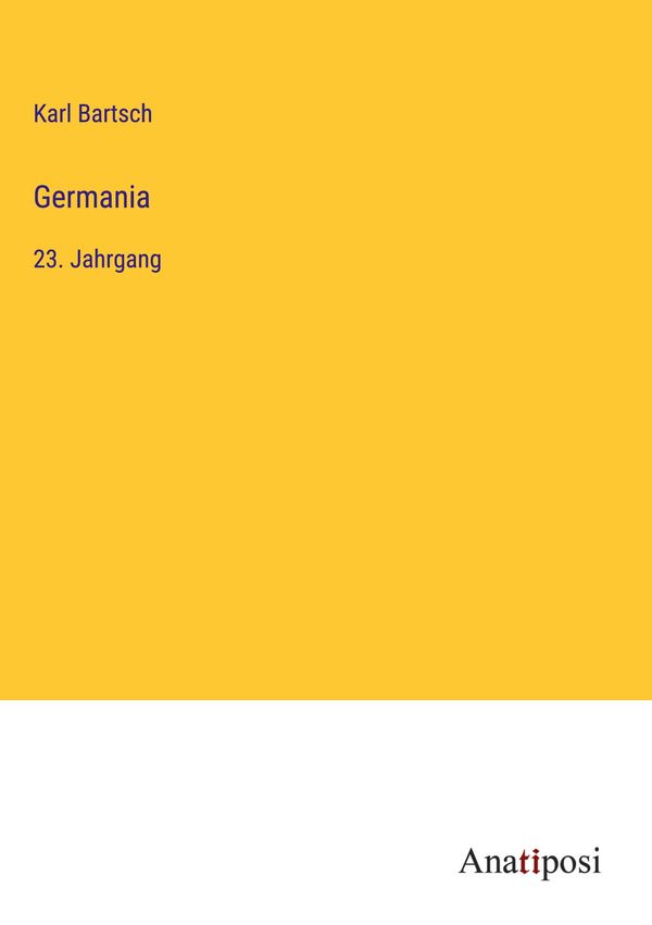 Germania - Karl Bartsch (Buch)