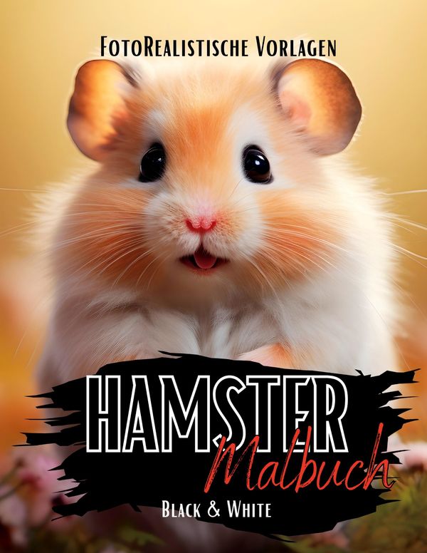 Hamster Malbuch "Fotorealistisch". - Lucys Schwarze Malbücher (Buch)