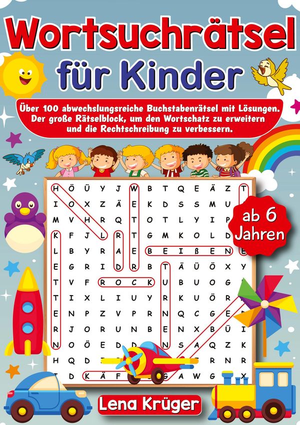 Wortsuchrätsel für Kinder ab 6 Jahren - Lena Krüger (Buch)