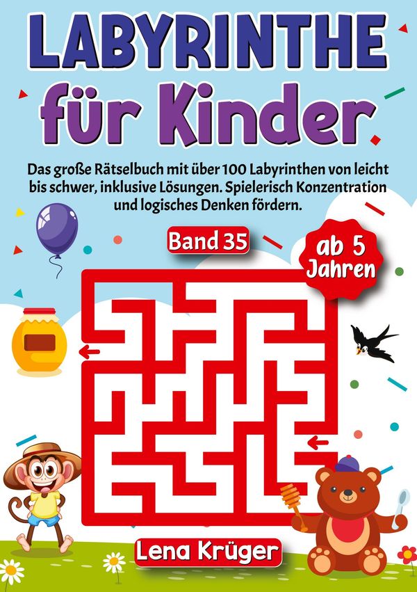 Labyrinthe für Kinder ab 5 Jahren - Band 35 - Lena Krüger (Buch)