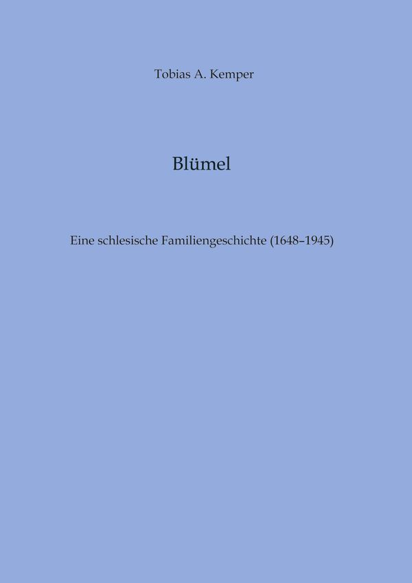 Blümel - Tobias A. Kemper (Buch)
