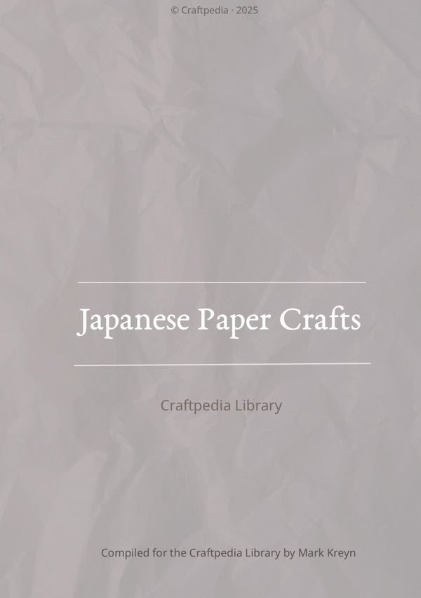 Japanese Paper Crafts - Mark Kreyn (Buch)