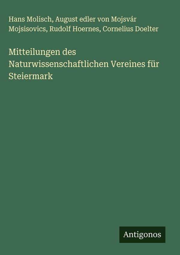 Mitteilungen des Naturwissenschaftlichen Vereines für Steiermark