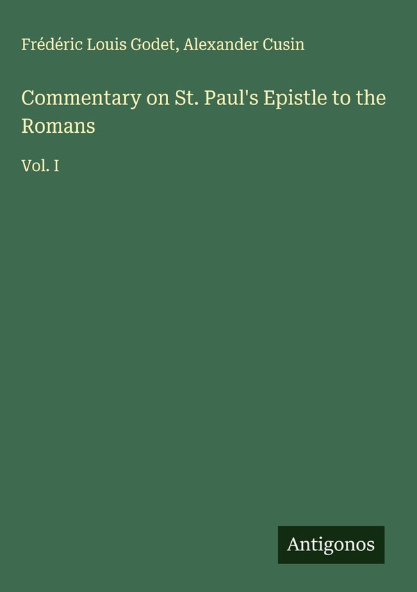 Commentary on St. Pauls Epistle to the Romans (Buch)