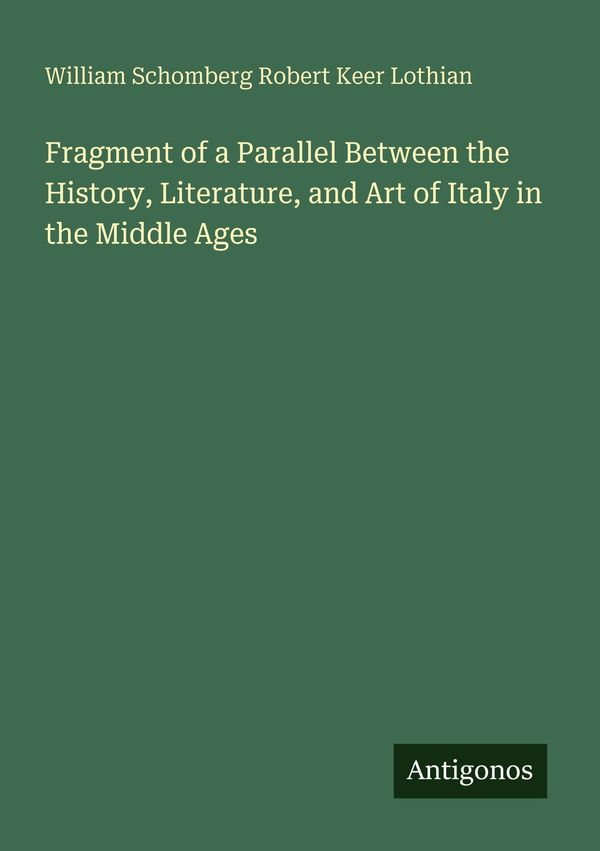 Fragment of a Parallel Between the History, Literature, and Art of ...