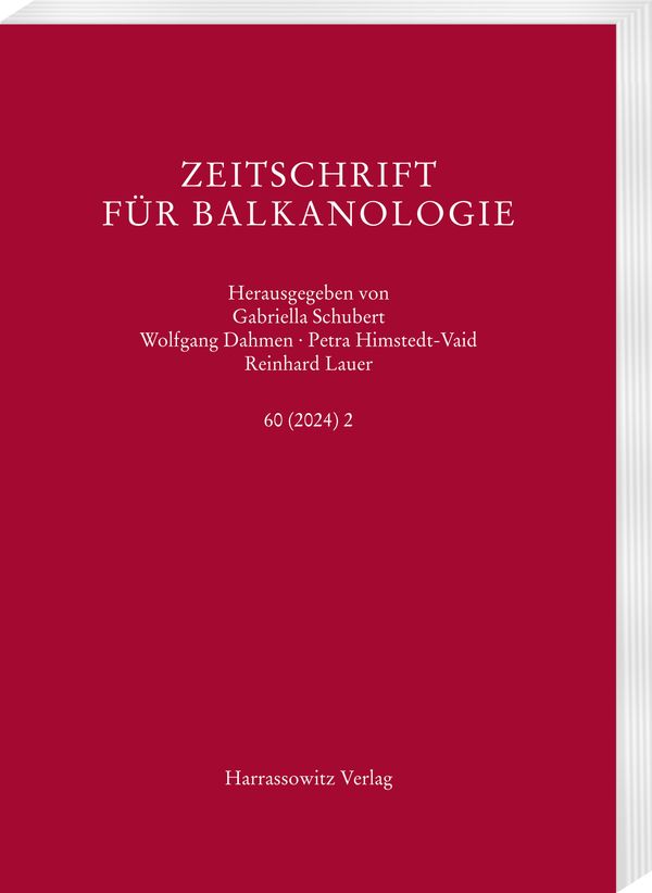 Zeitschrift für Balkanologie 60 (2024) 2 (Buch)