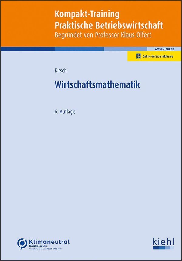 Wirtschaftsmathematik - Siegfried Kirsch (Buch)
