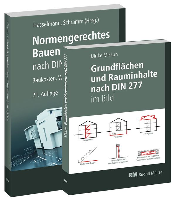 Buchpaket: Normengerechtes Bauen nach DIN 276/DIN 277 & Grundfläche...