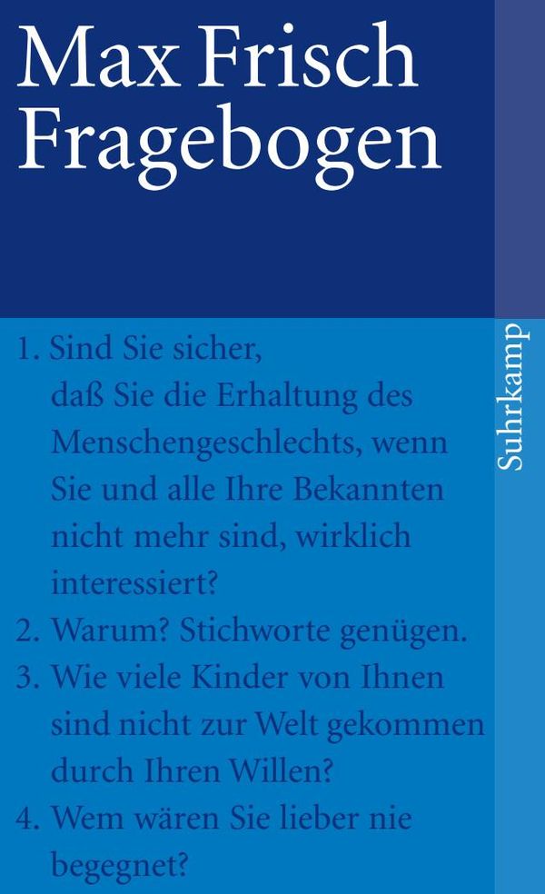 Fragebogen - Max Frisch (Buch)
