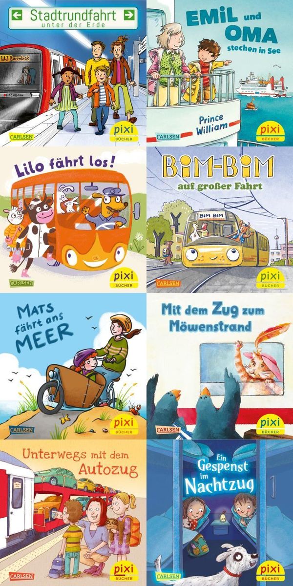 Pixi-Box 307: Pixi unterwegs mit Bus und Bahn (8x8 Exemplare) (Buch)