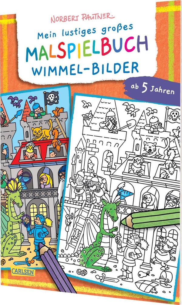 Mein lustiges großes Malspielbuch: Wimmel-Bilder (ab 5 Jahren) (Buch)