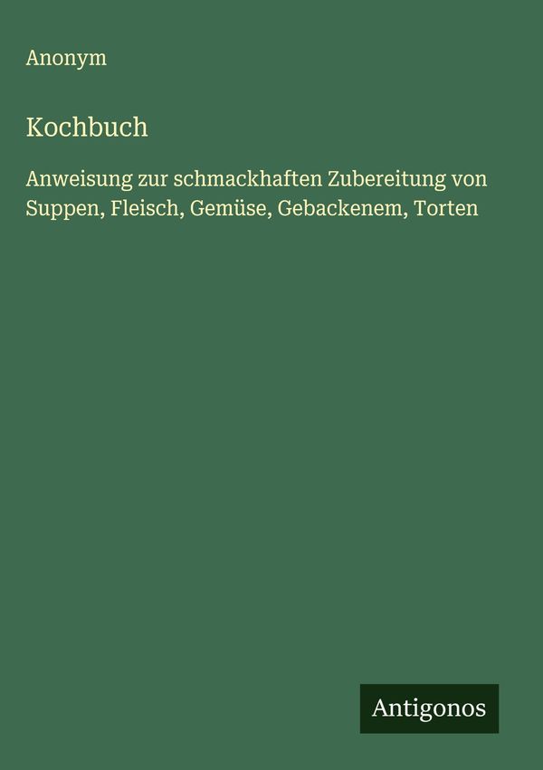 Kochbuch - Anonym (Buch)