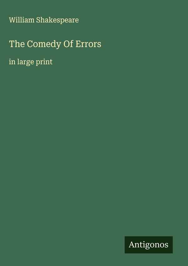The Comedy Of Errors - William Shakespeare (Buch)