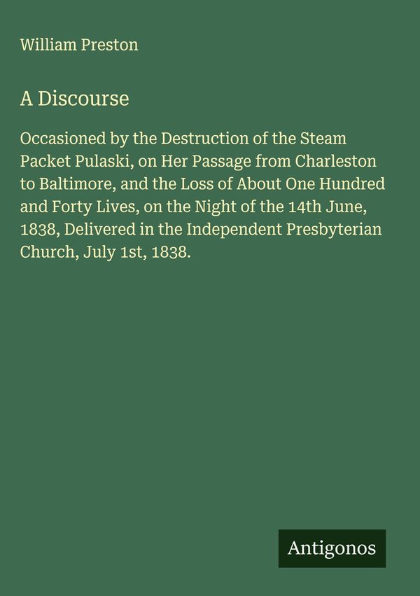 A Discourse - William Preston (Buch)