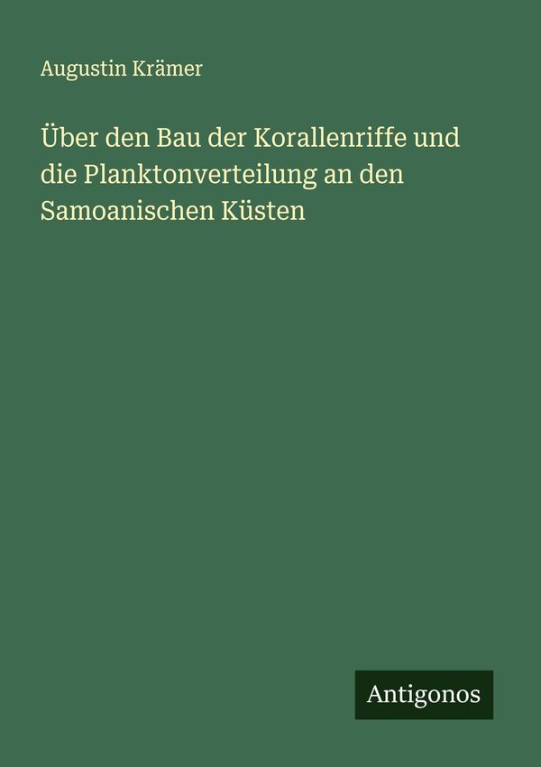 Über den Bau der Korallenriffe und die Planktonverteilung an den Sa...