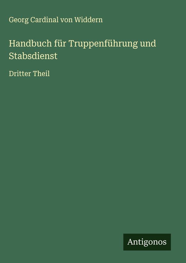 Handbuch für Truppenführung und Stabsdienst (Buch)