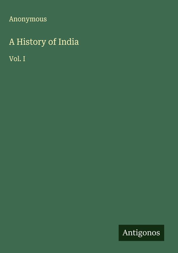 A History of India - Anonymous (Buch)