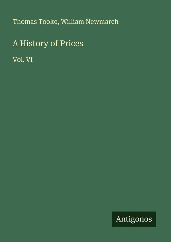 A History of Prices - Thomas Tooke (Buch)