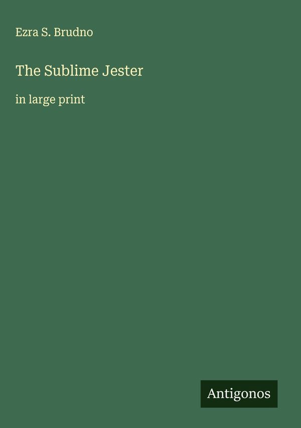 The Sublime Jester - Ezra S. Brudno (Buch)