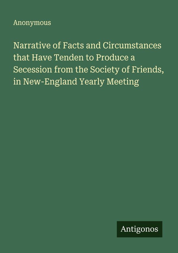 Narrative of Facts and Circumstances that Have Tenden to Produce a ...