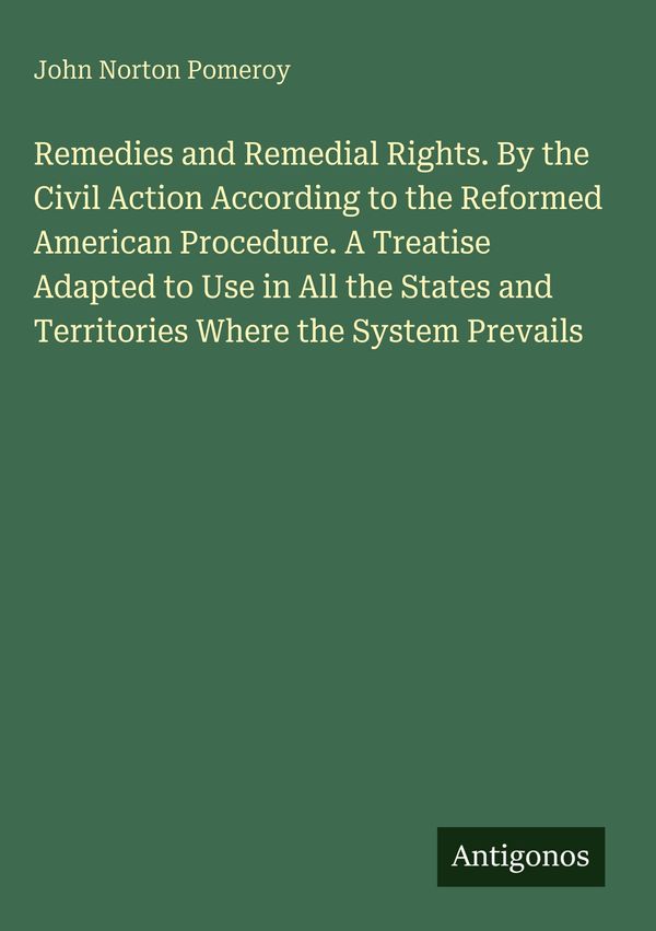 Remedies and Remedial Rights. By the Civil Action According to the ...