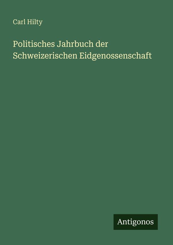 Politisches Jahrbuch der Schweizerischen Eidgenossenschaft (Buch)