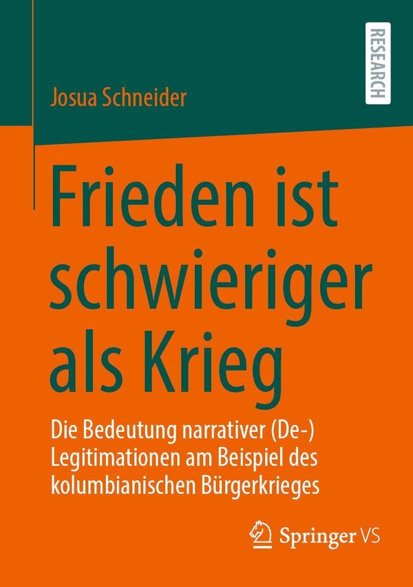 Frieden ist schwieriger als Krieg - Josua Schneider (Buch)