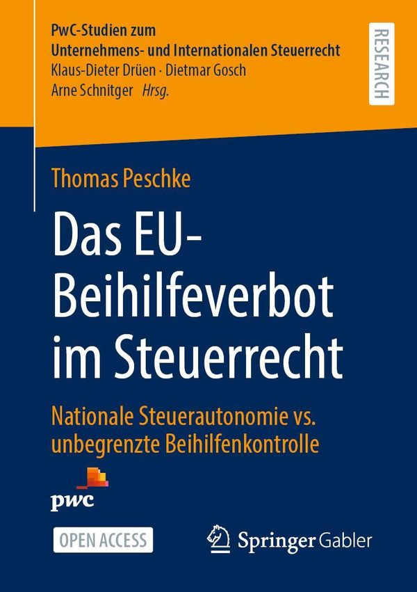Das EU-Beihilfeverbot im Steuerrecht - Thomas Peschke (Buch)