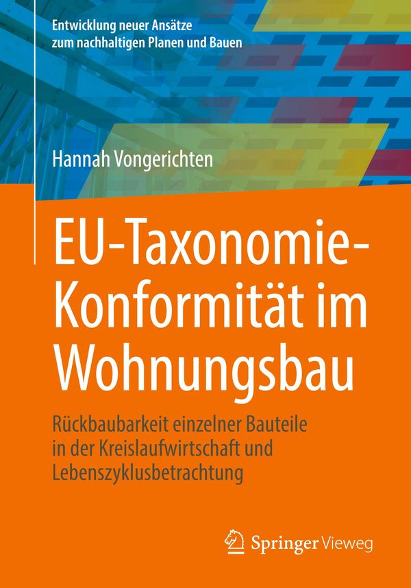 EU-Taxonomie-Konformität im Wohnungsbau - Hannah Vongerichten (Buch)