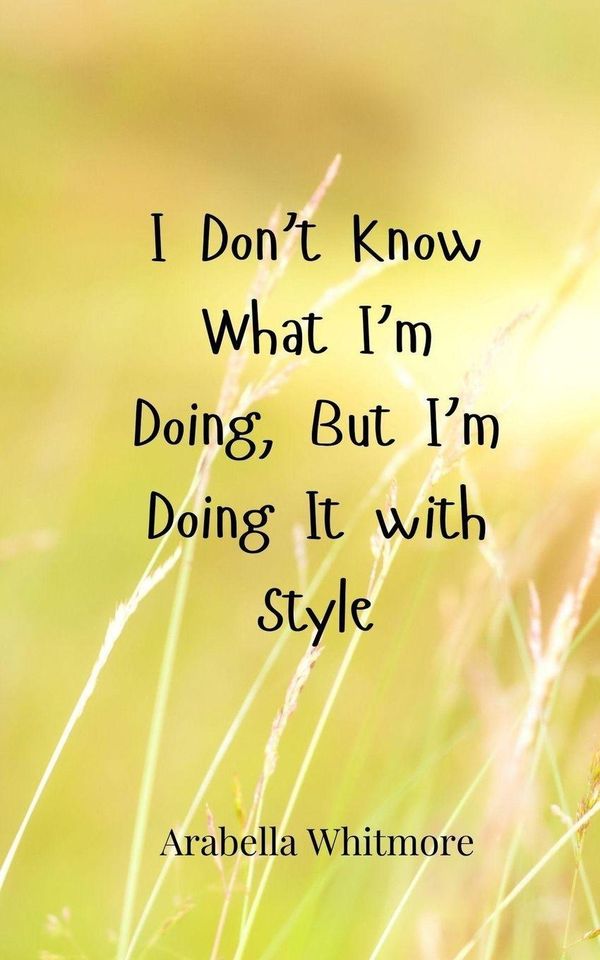 I Dont Know What Im Doing, But Im Doing It with Style (Buch)