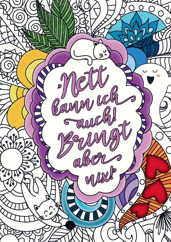 Nett kann ich auch! Bringt aber nix! - Das freche Malbuch für Erwac...