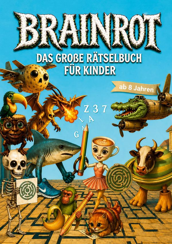Brainrot Rätselbuch für Kinder ab 8 Jahren - Inrot Scribbles (Buch)