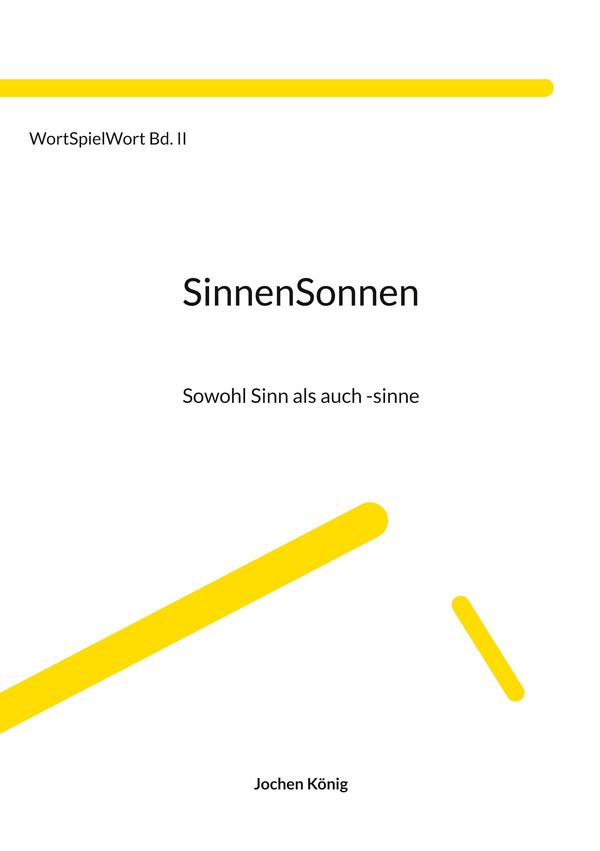 SinnenSonnen - Jochen König (Buch)