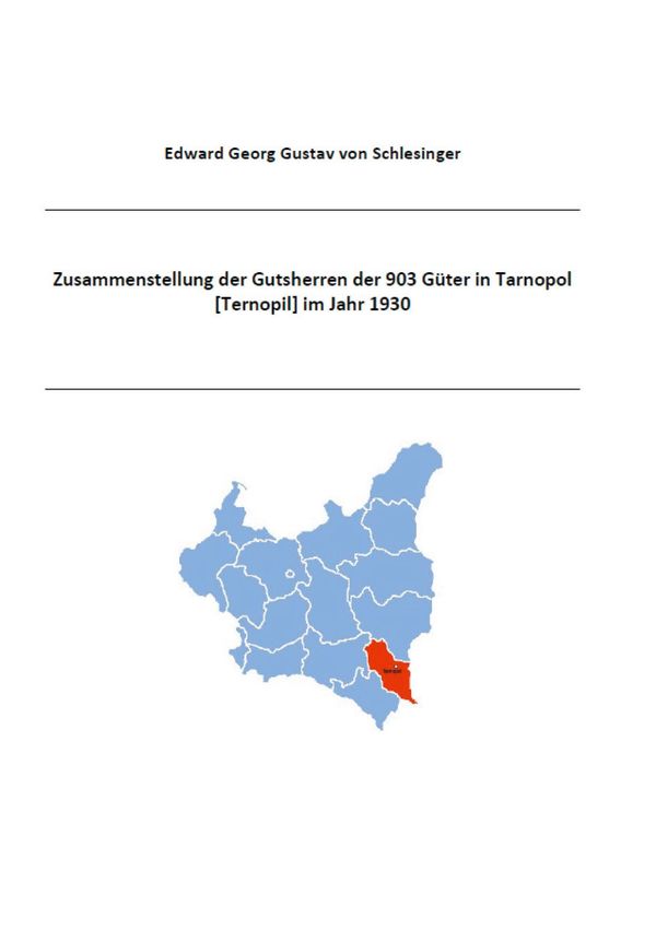 Zusammenstellung der Gutsherren der 903 Güter in Tarnopol [Ternopil...