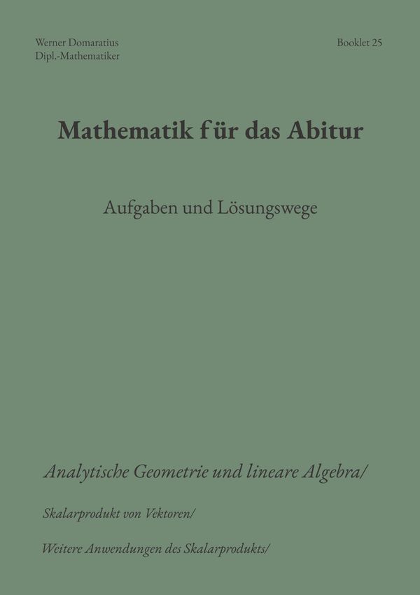 Mathematik für das Abitur - Werner Domaratius (Buch)