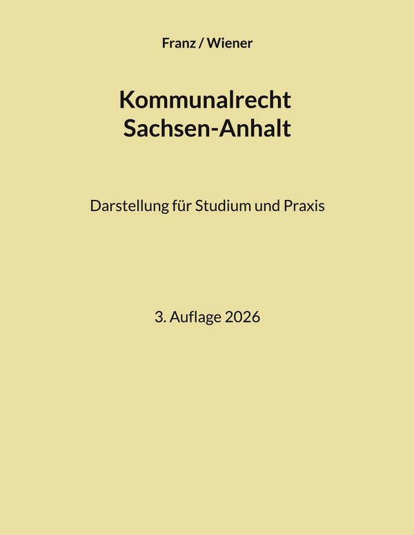 Kommunalrecht Sachsen-Anhalt - Thorsten Franz (Buch)