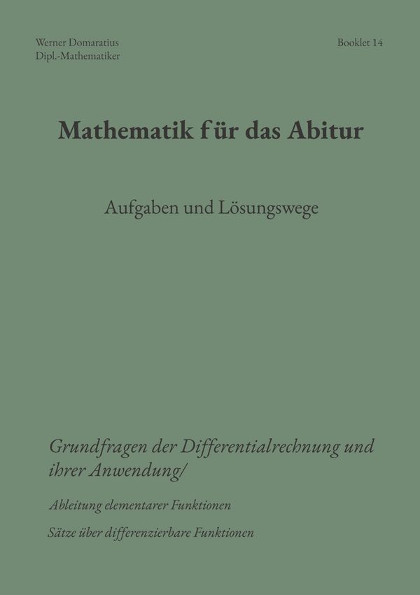 Mathematik für das Abitur - Werner Domaratius (Buch)