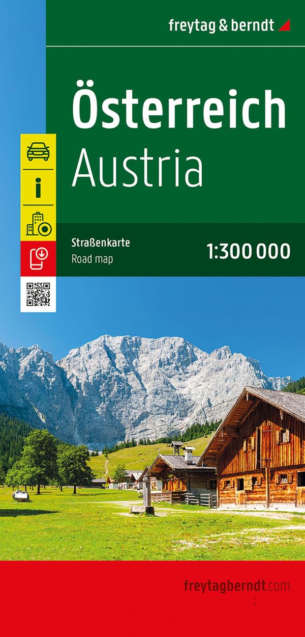 Österreich, Straßenkarte 1:300.000, freytag & berndt