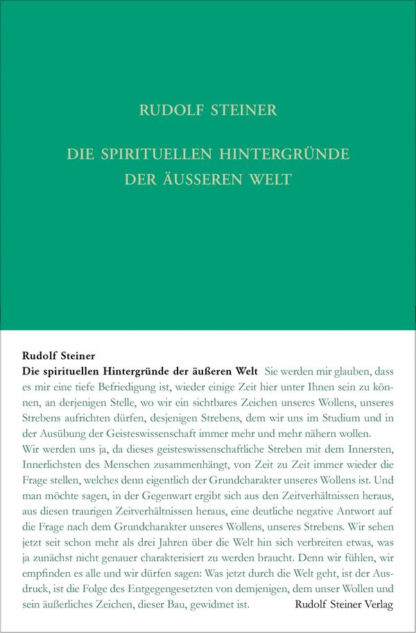 Die spirituellen Hintergrunde der äußeren Welt - Rudolf Steiner (Buch)