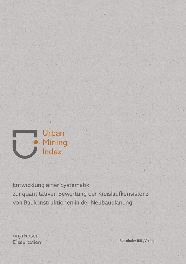 Urban Mining Index. - Anja Rosen (Buch)