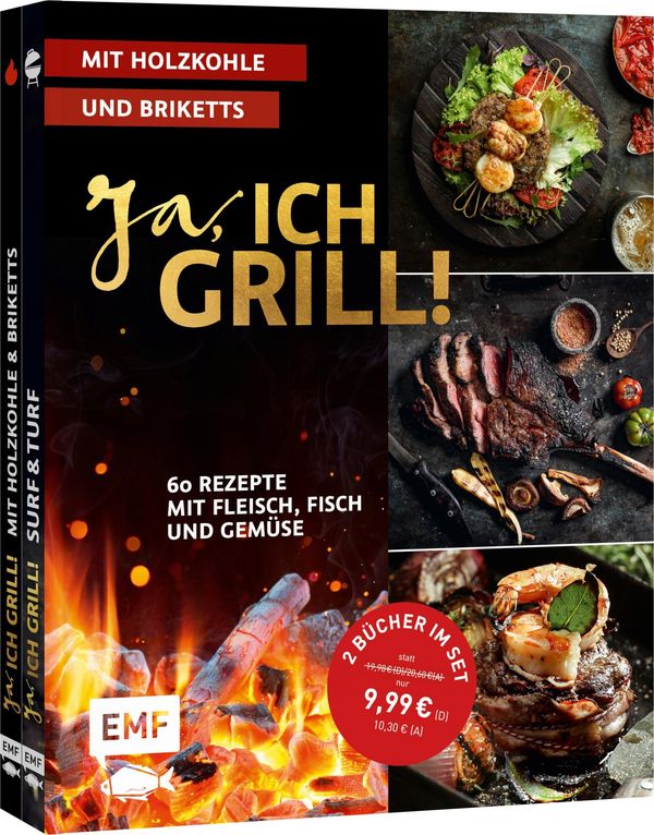 Ja, ich grill! - Mit Holzkohle und Briketts: Doppelt gut - 2 Bücher...