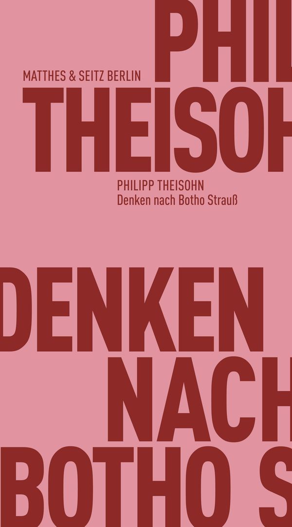 Denken nach Botho Strauß - Philipp Theisohn (Buch)