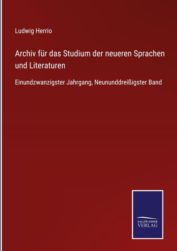 Archiv für das Studium der neueren Sprachen und Literaturen (Buch)