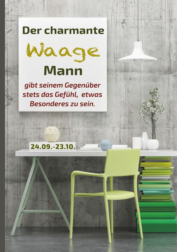 Der charmante Waage Mann gibt seinem Gegenüber stets das Gefühl, et...