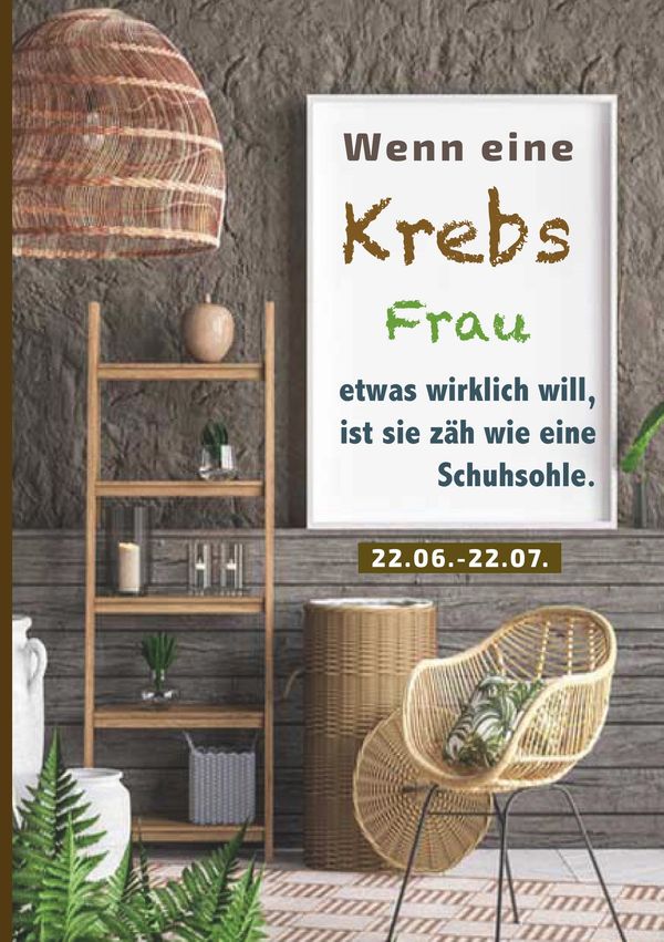 Wenn eine Krebs Frau etwas wirklich will, ist sie zäh wie eine Schu...